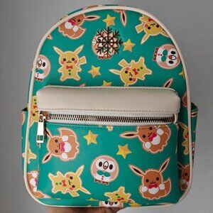 Bioworld Gingerbread Pikachu & Evee Mini Backpack